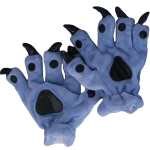 3) Blaue Krallen-Handschuhe
