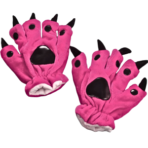 Fuchsiafarbene Krallen-Handschuhe