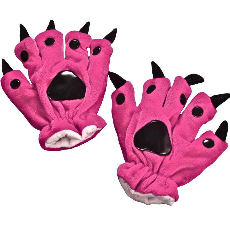 3) Fuchsiafarbene Krallen-Handschuhe