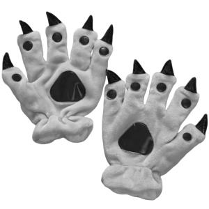 Graue Krallen-Handschuhe