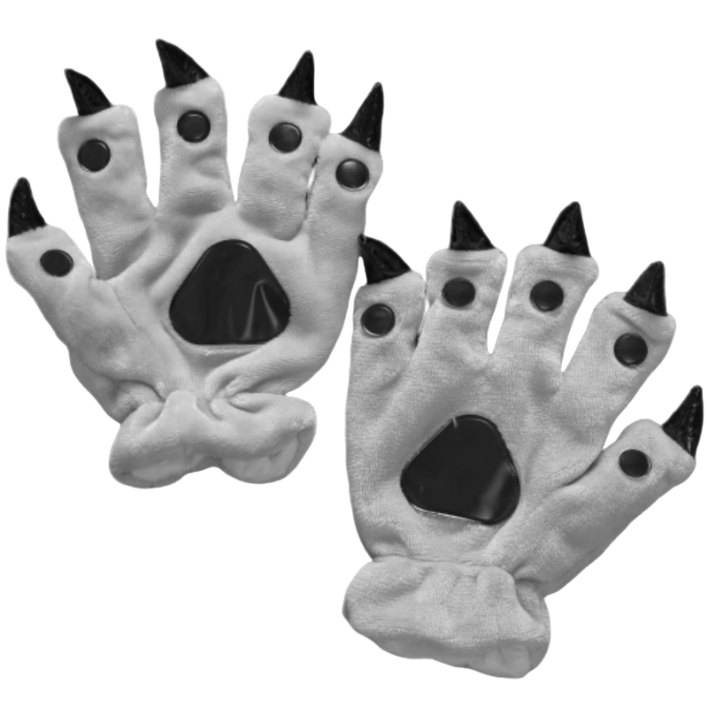 3) Graue Krallen-Handschuhe