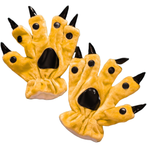 3) Gelbe Krallen-Handschuhe