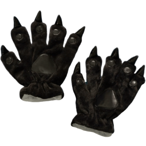 3) Schwarze Krallen-Handschuhe