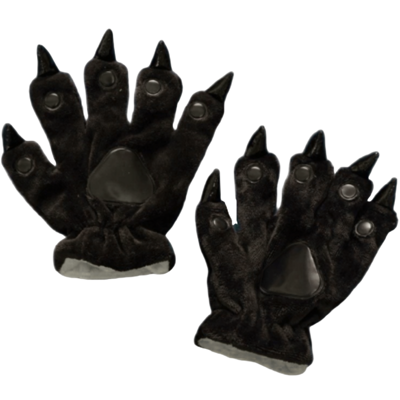 3) Schwarze Krallen-Handschuhe