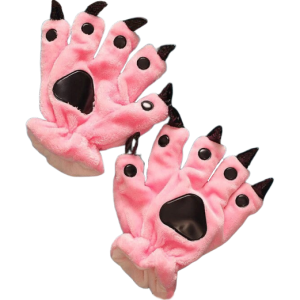 Rosa Krallen-Handschuhe