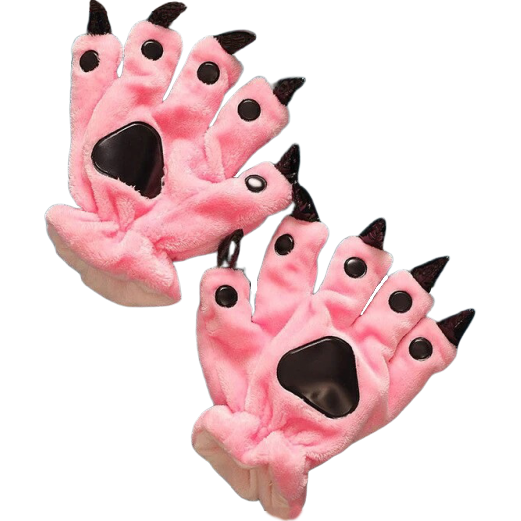 3) Rosa Krallen-Handschuhe