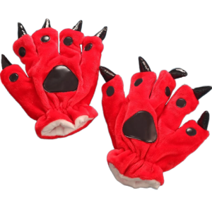 3) Rote Krallen-Handschuhe