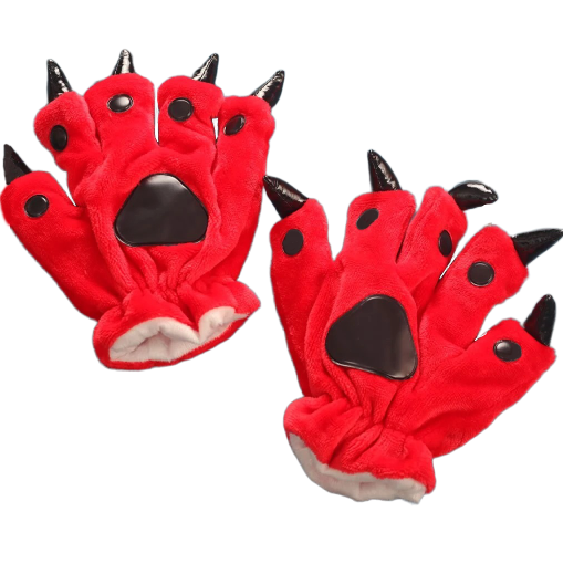 3) Rote Krallen-Handschuhe