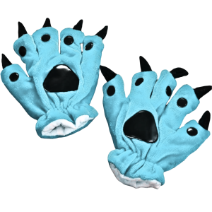 Türkise Krallen-Handschuhe