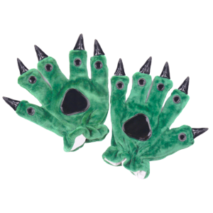 3) Grüne Krallen-Handschuhe