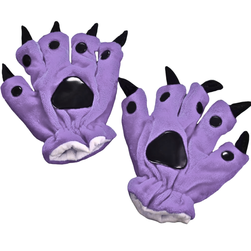 3) Violette Krallen-Handschuhe
