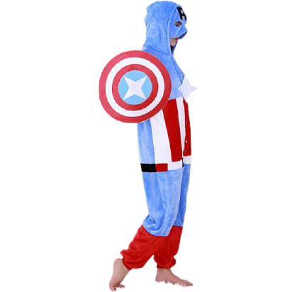 captain america onesie damen