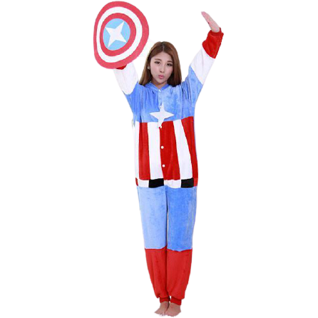 onesie captain america erwachsene