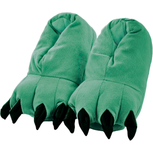 2) Grüne Krallen-Hausschuhe - 31 - 35