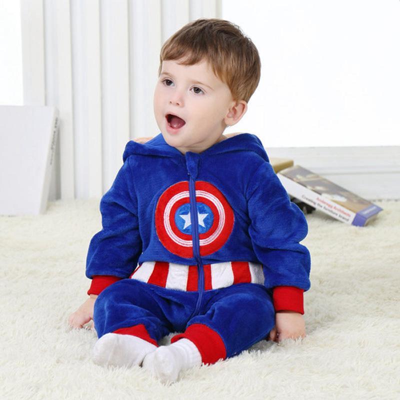 Baby Captain America Onesie Kostüm