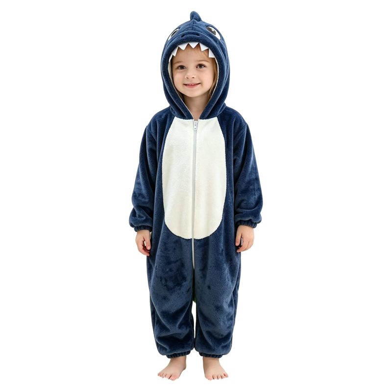 Baby Dunkelblauer Shark Onesie