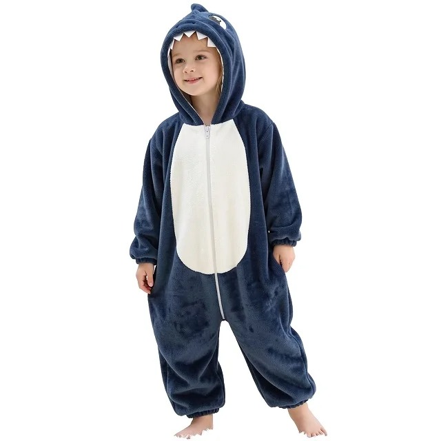 Baby Dunkelblauer Shark Onesie