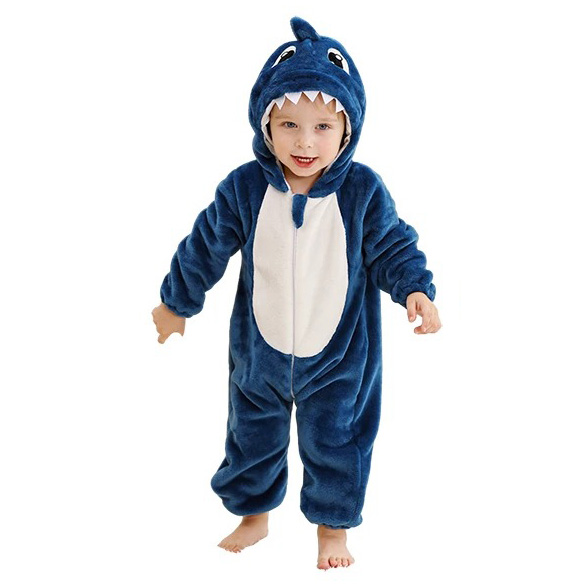 Baby Dunkelblauer Shark Onesie
