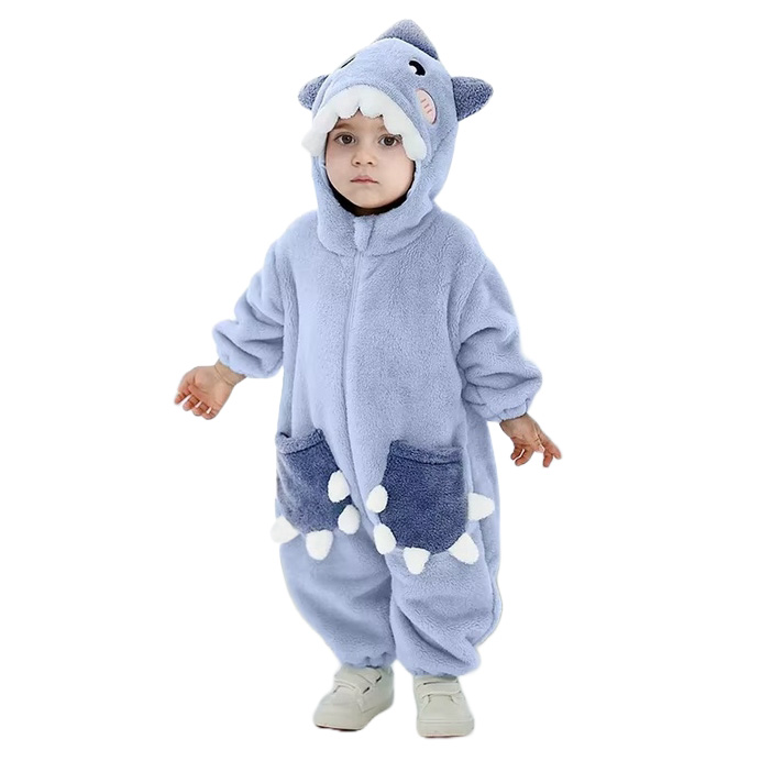 Baby Hellblauer Shark Onesie