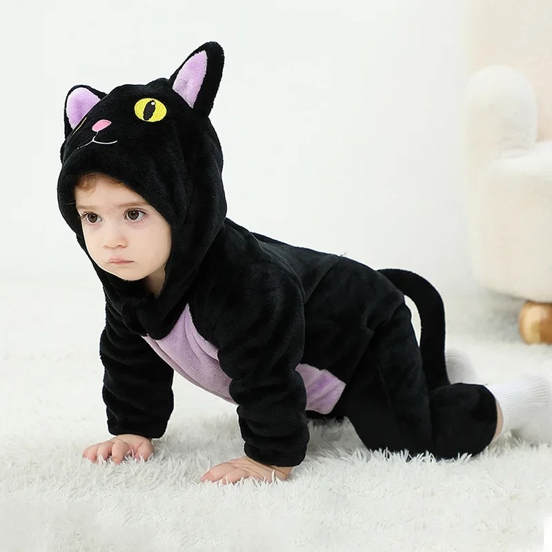 Baby Schwarze Katze Onesie