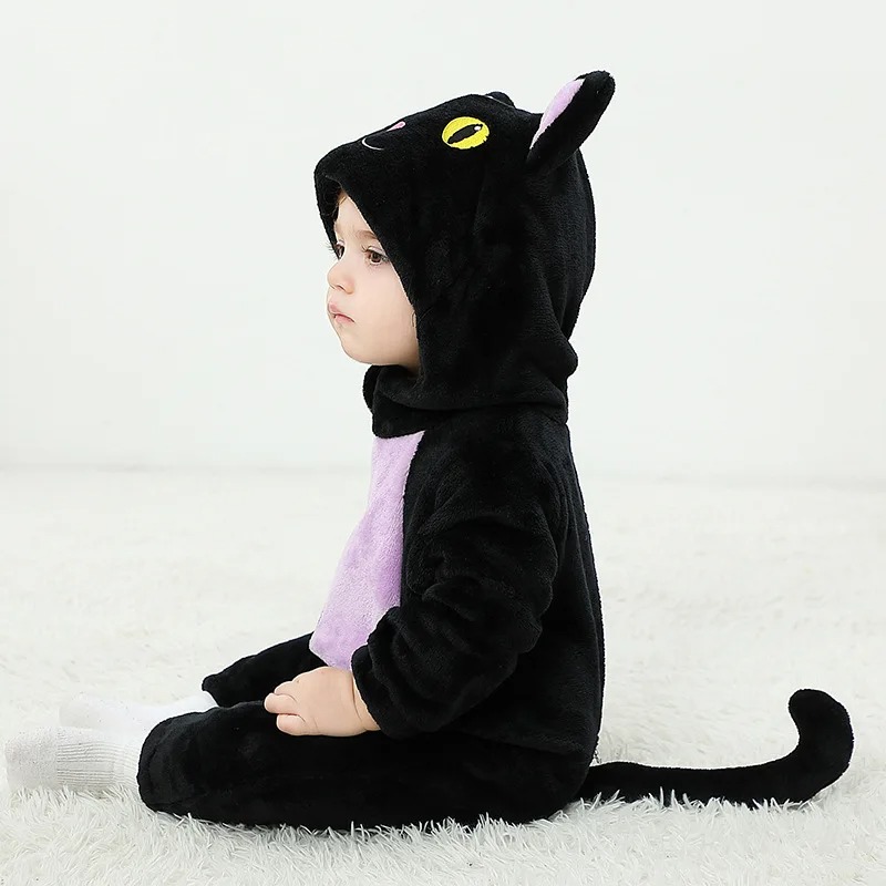 Baby Schwarze Katze Onesie