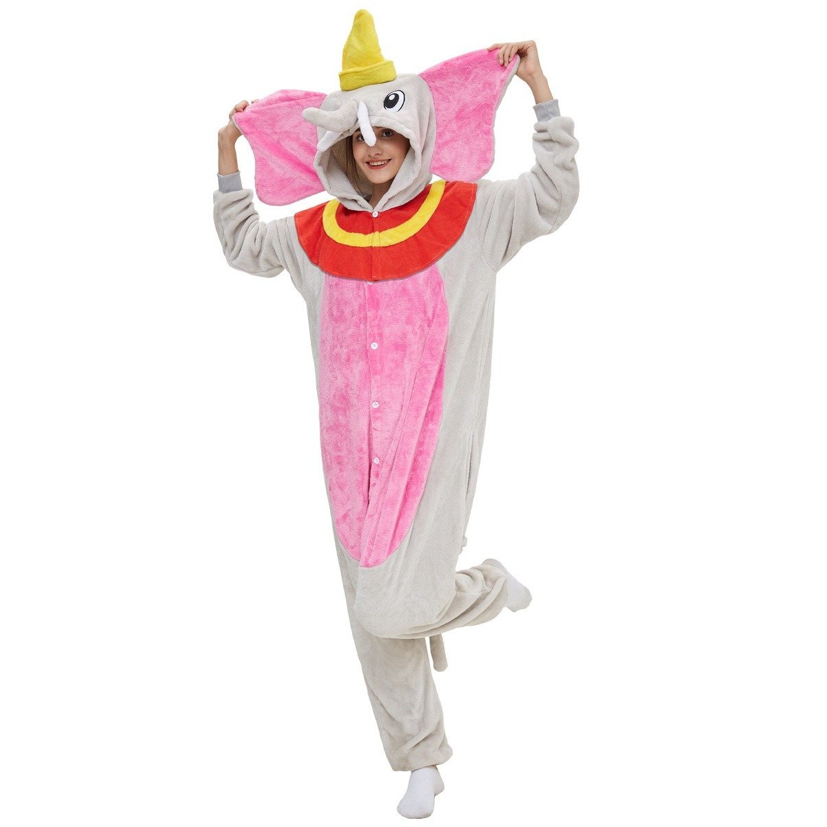 dumbo onesie rosa erwachsene