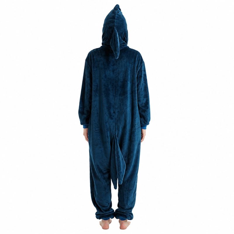 Dunkelblauer Shark Onesie