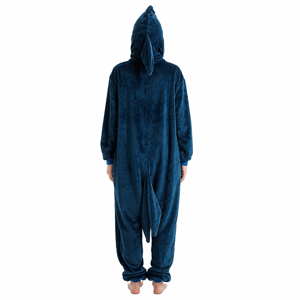 Dunkelblauer Shark Onesie