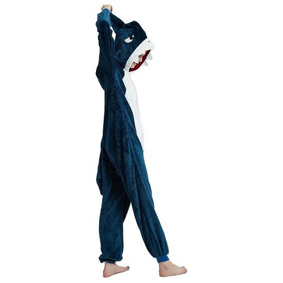 Dunkelblauer Shark Onesie