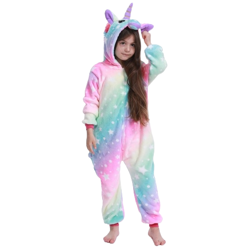 Kinder Regenbogen Einhorn Onesie