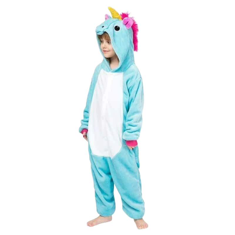 Kinder Blauer Einhorn Onesie