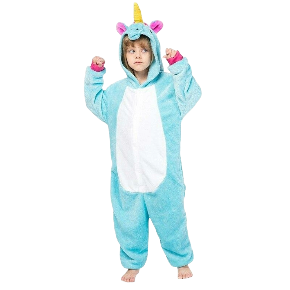 Kinder Blauer Einhorn Onesie – Bild 4