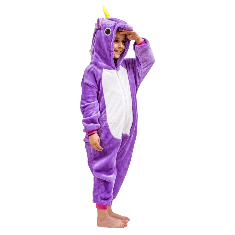 Kinder Lila Einhorn Onesie