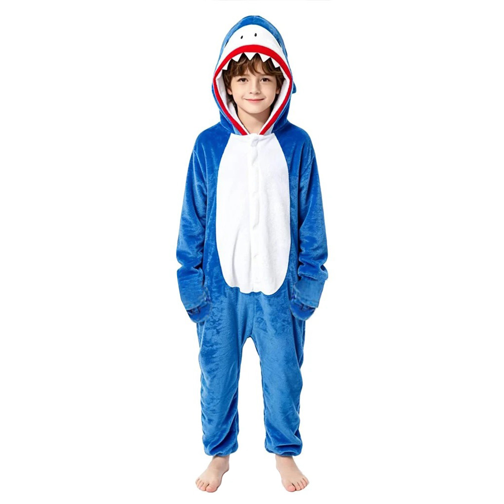Kinder Blauer Shark Onesie