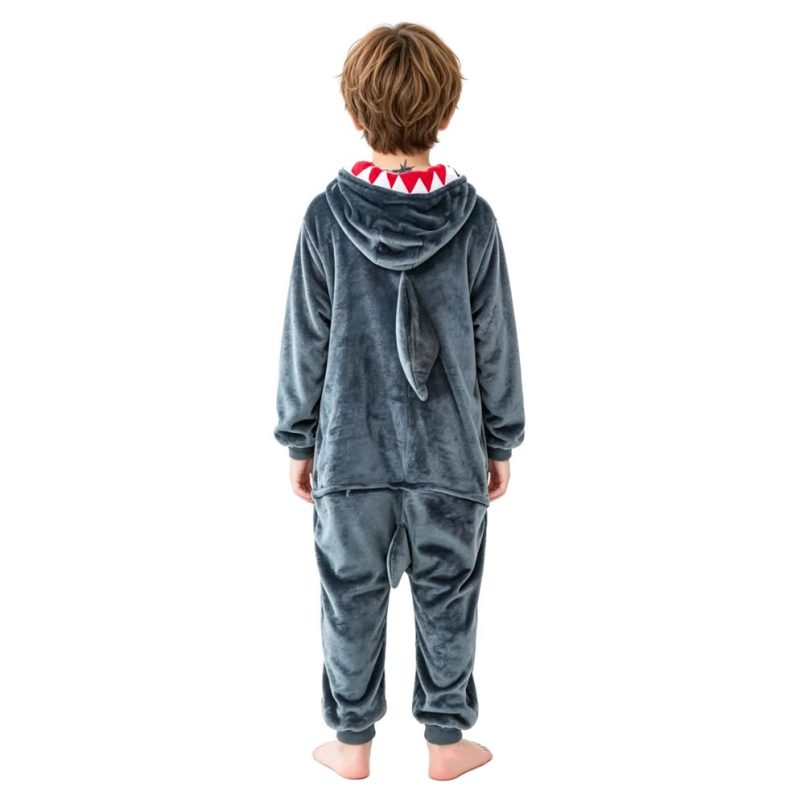 Kinder Grauer Shark Onesie