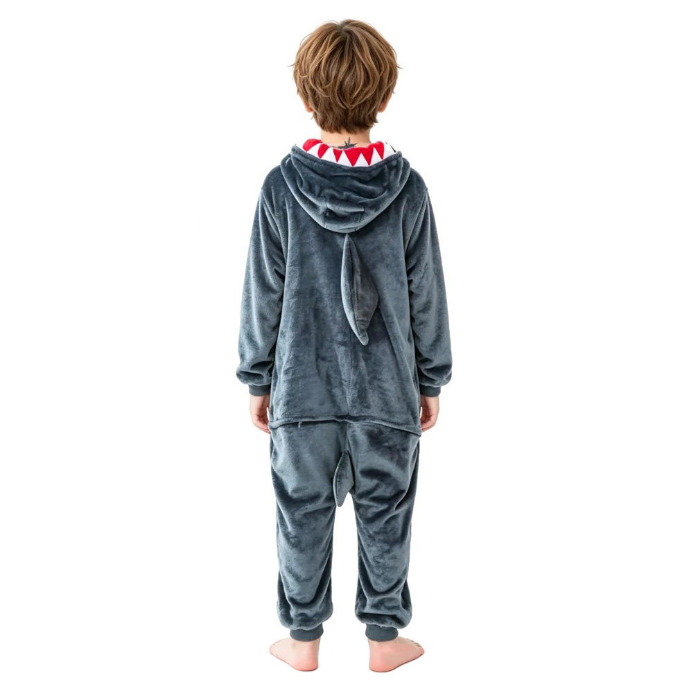 Kinder Grauer Shark Onesie