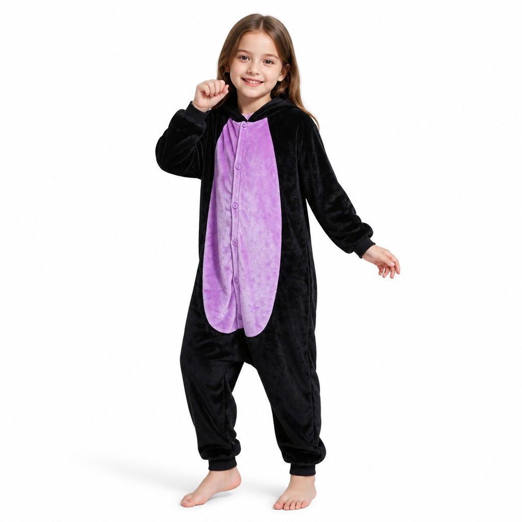 Kinder Schwarze Katze Onesie