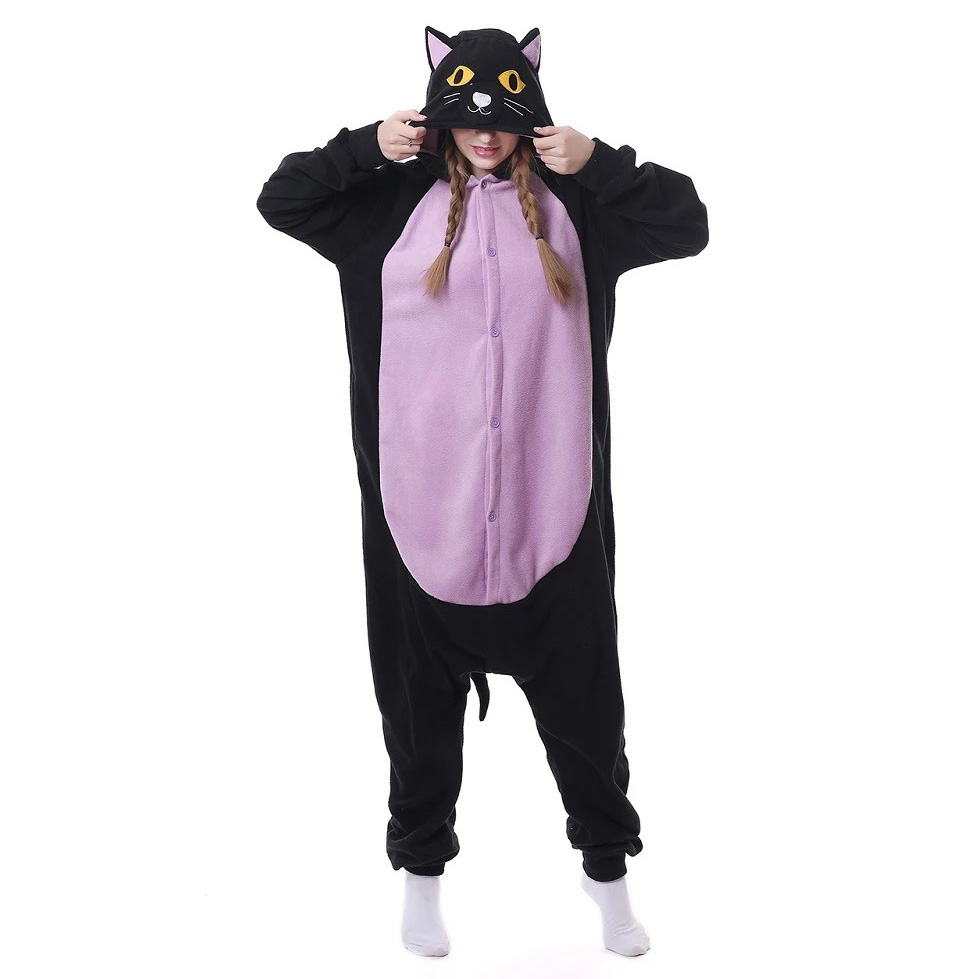 Schwarze Katze Onesie
