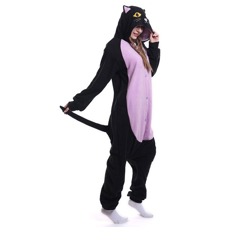 Schwarze Katze Onesie