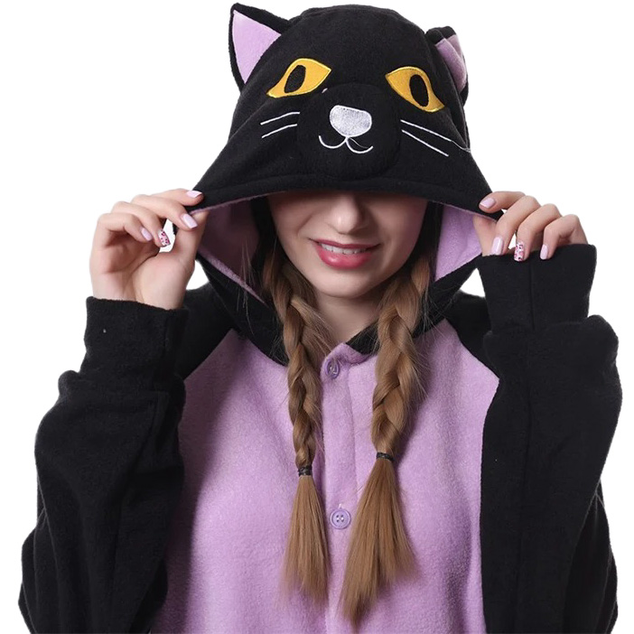 Schwarze Katze Onesie