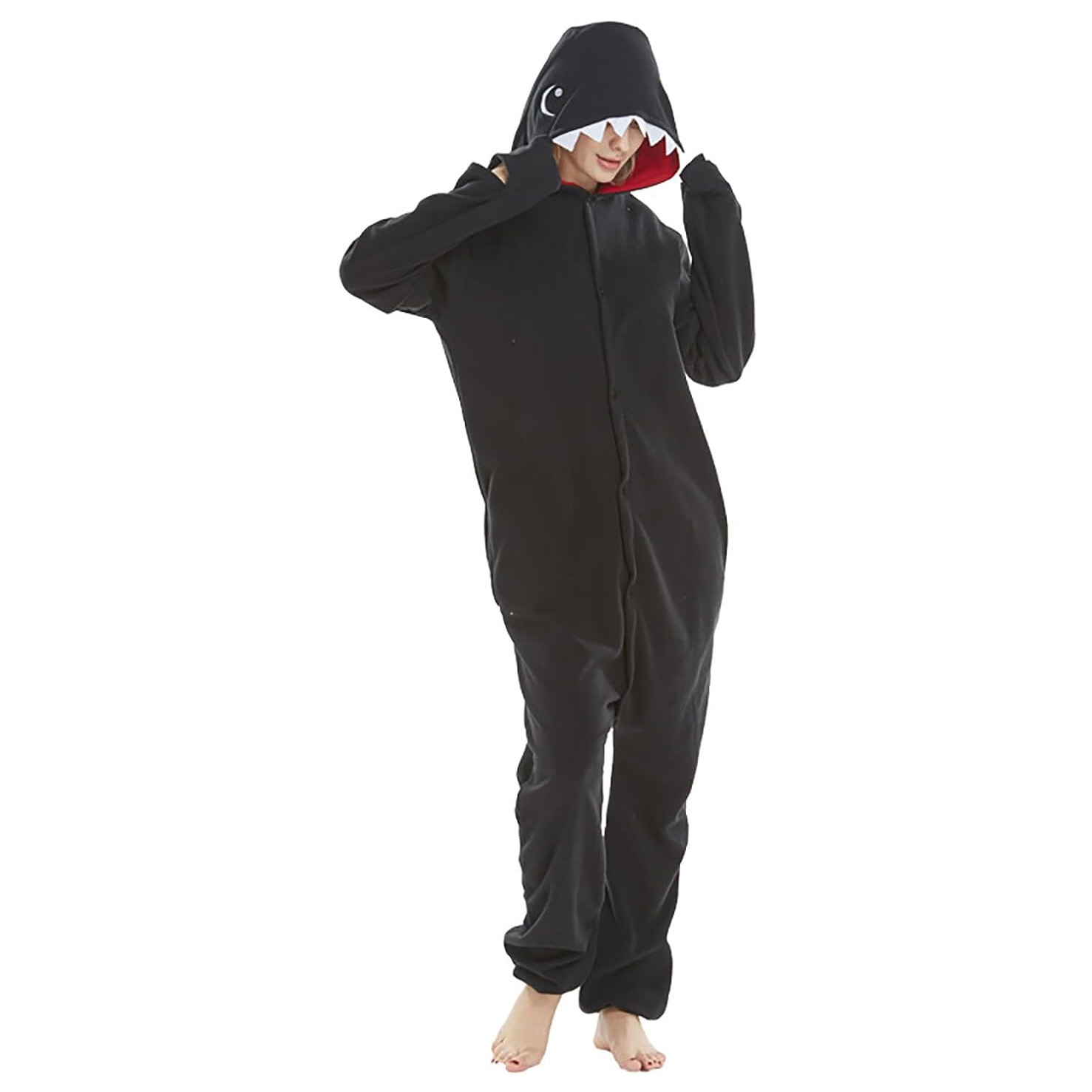 Schwarzer Shark Onesie