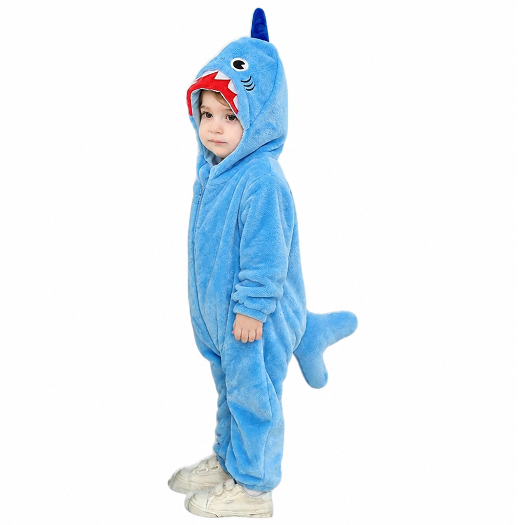 Baby Azurblauer Shark Onesie