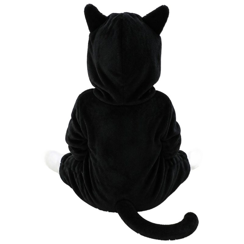 Baby Schwarze Katze Onesie Baby Schwarze Katze Onesie