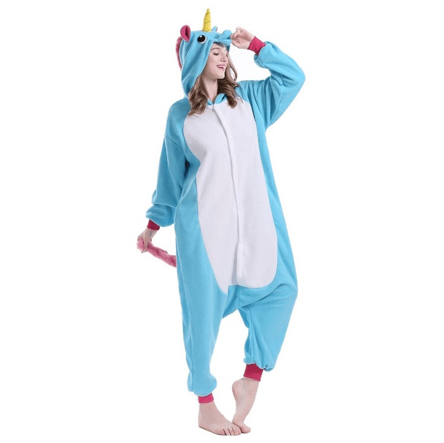 Blauer Einhorn Onesie