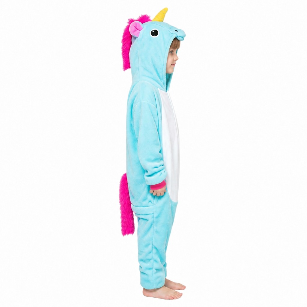 Kinder Blauer Einhorn Onesie