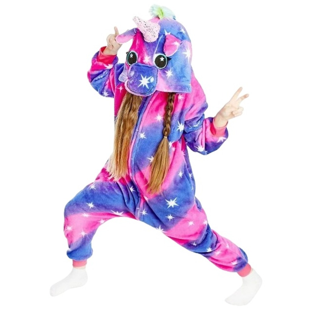 Kinder Bunter Einhorn Onesie