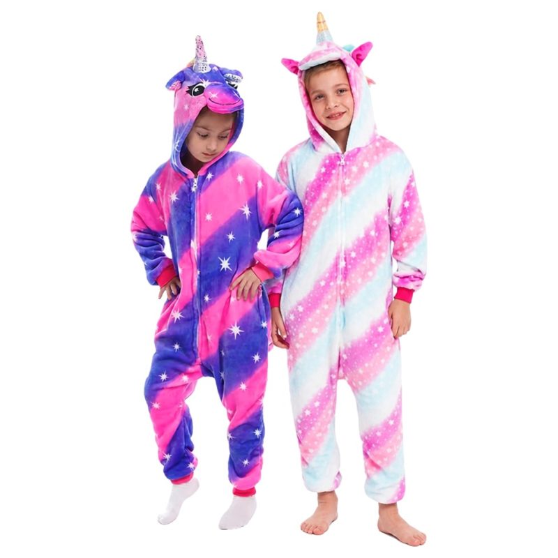Kinder Bunter Einhorn Onesie