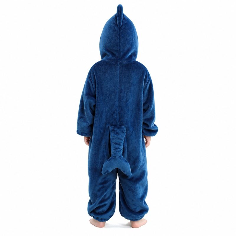 Kinder Dunkelblauer Shark Onesie