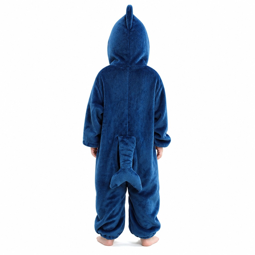 Kinder Dunkelblauer Shark Onesie