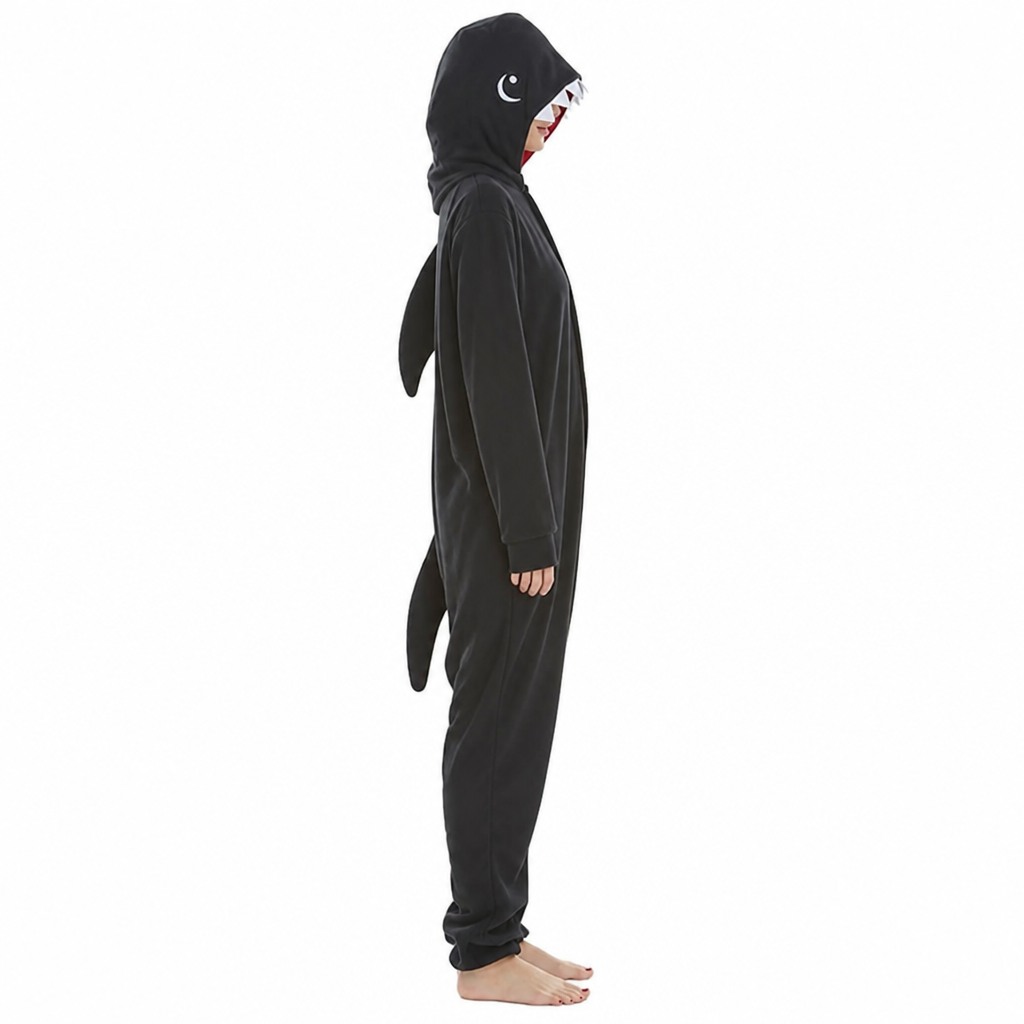 Schwarzer Shark Onesie